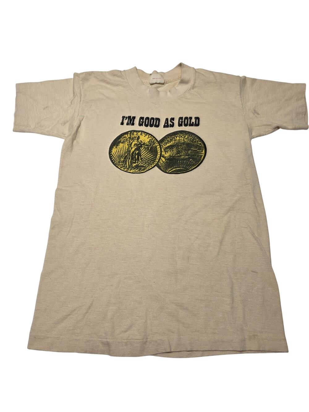 Vintage "Im Good As Gold" 70's- 80's BELTON USA Youth Large (14-16) Womens S